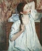 Mary Cassatt Girl Arranging Her Hair 1886 painting
